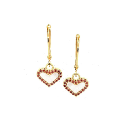 Small Mother of Pearl Heart Earring - HK Jewels