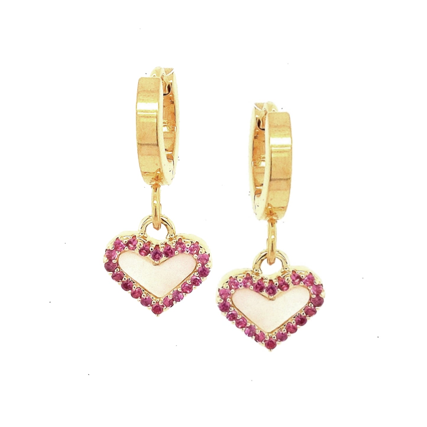 Small Mother of Pearl Heart Earring - HK Jewels