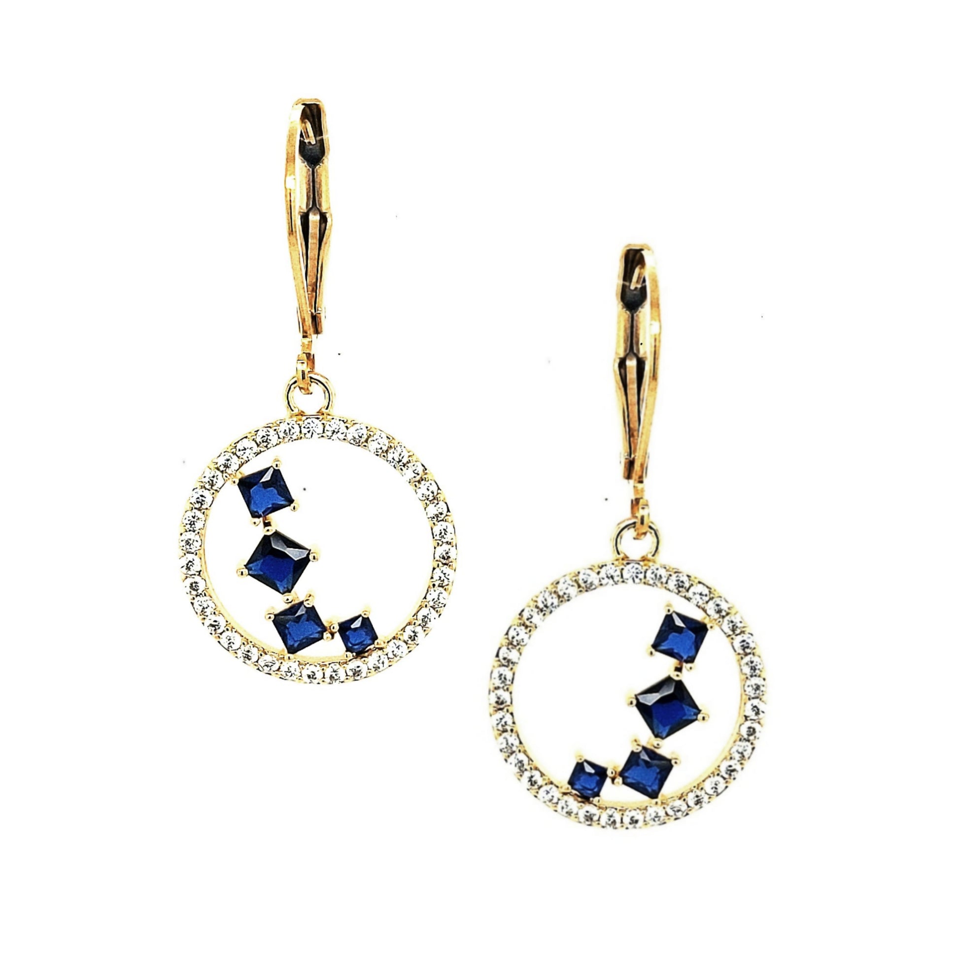 Tumbling Stones in Circle Earring - HK Jewels