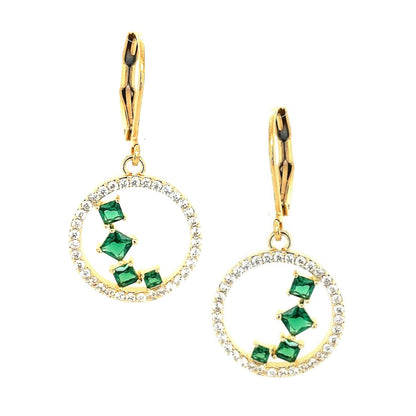 Tumbling Stones in Circle Earring - HK Jewels