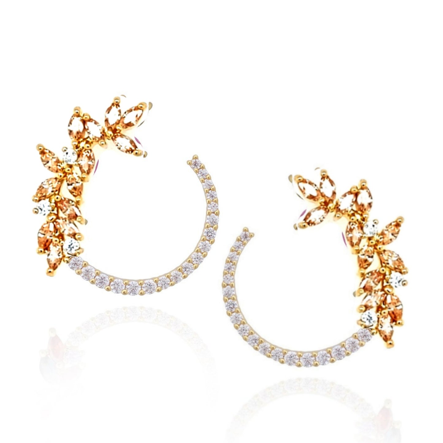 Open Wreath Stud Earring - HK Jewels