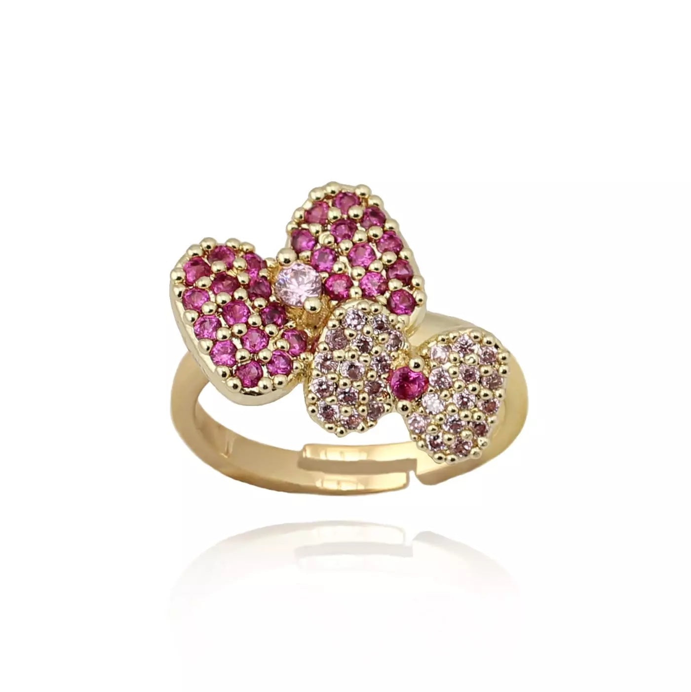Double CZ Bow Ring - HK Jewels
