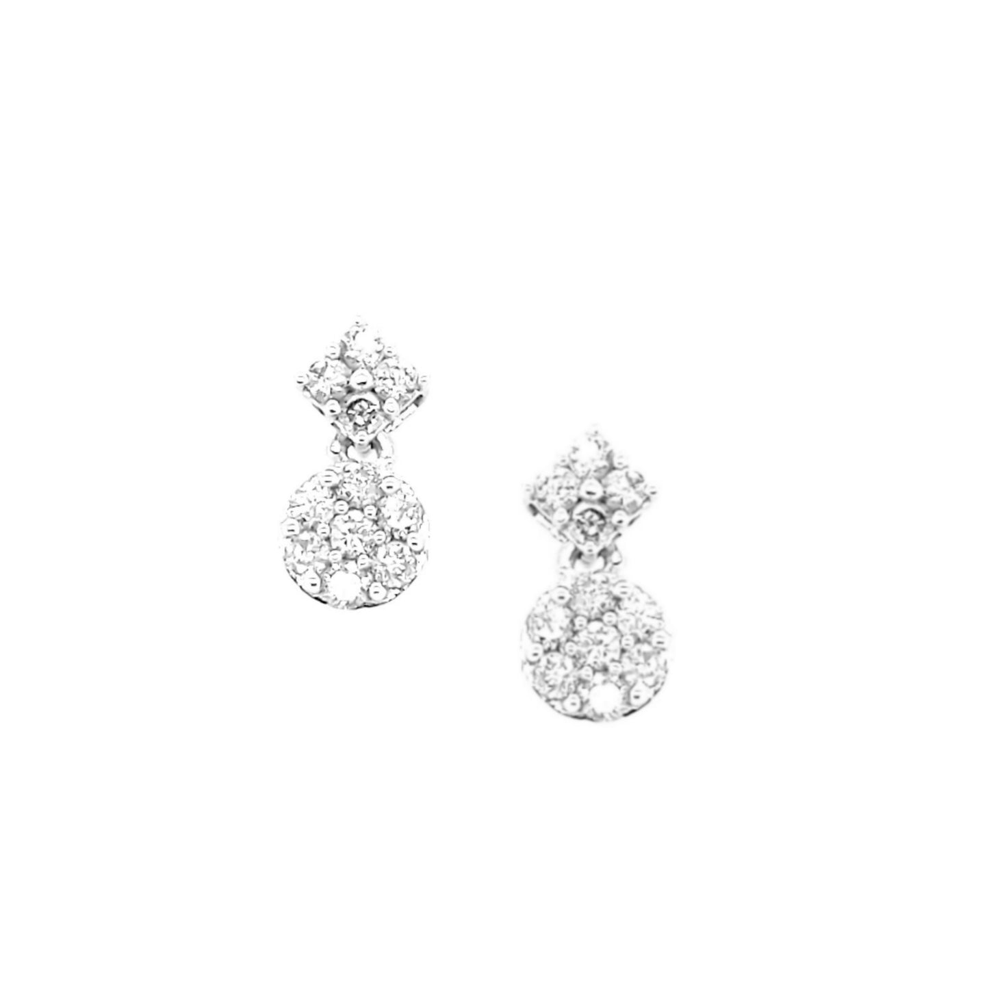 10K Gold And Diamond Small Hanging Earring - HK Jewels
