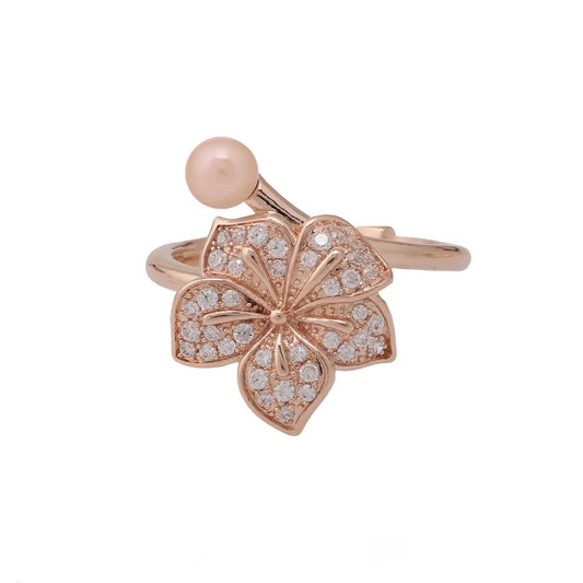 Fancy Flower with Ball Ring - HK Jewels