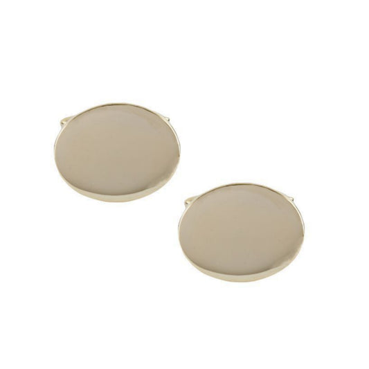 Oval Gold Plated Cufflinks - HK Jewels