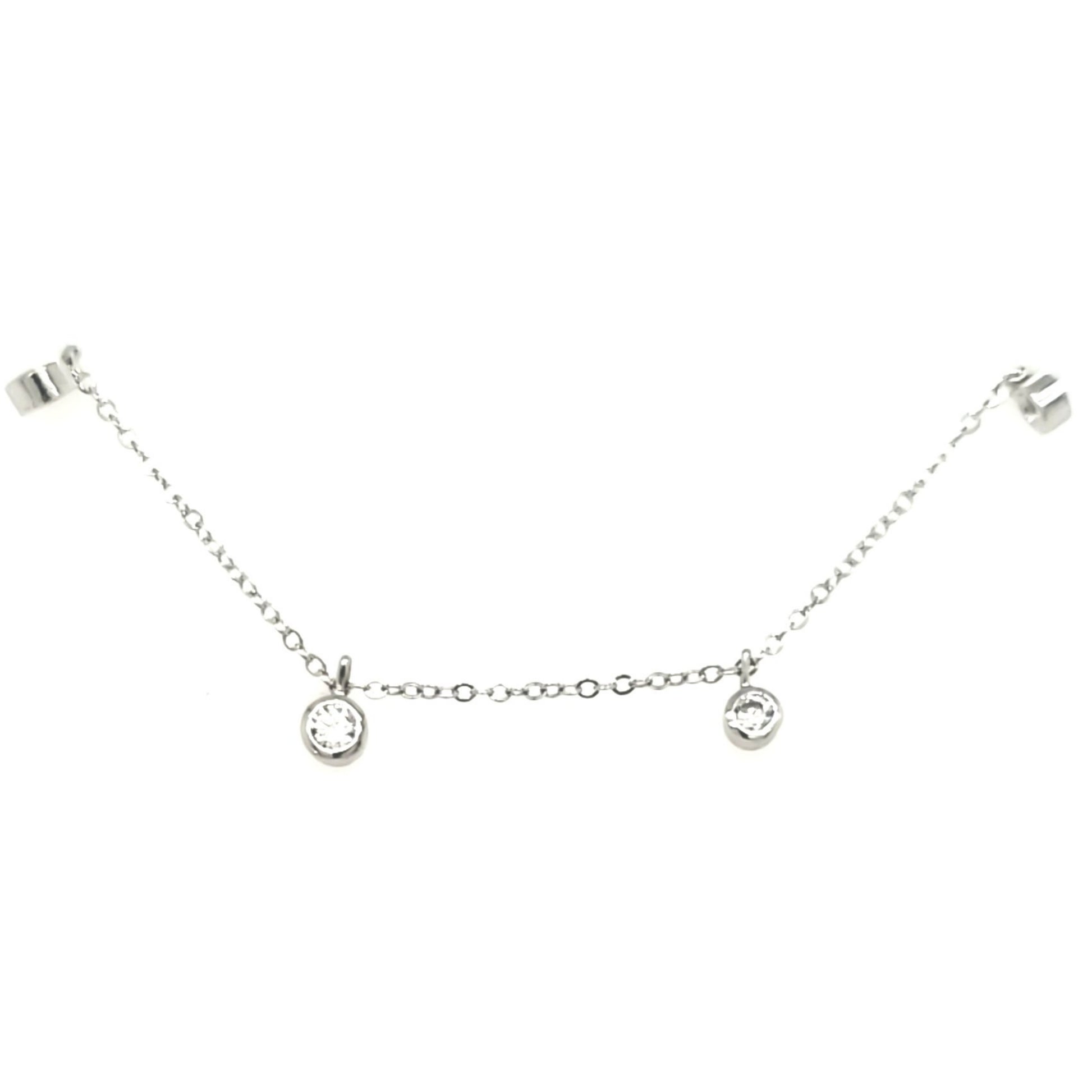 Sterling Silver Hanging CZ Choker Necklace - HK Jewels