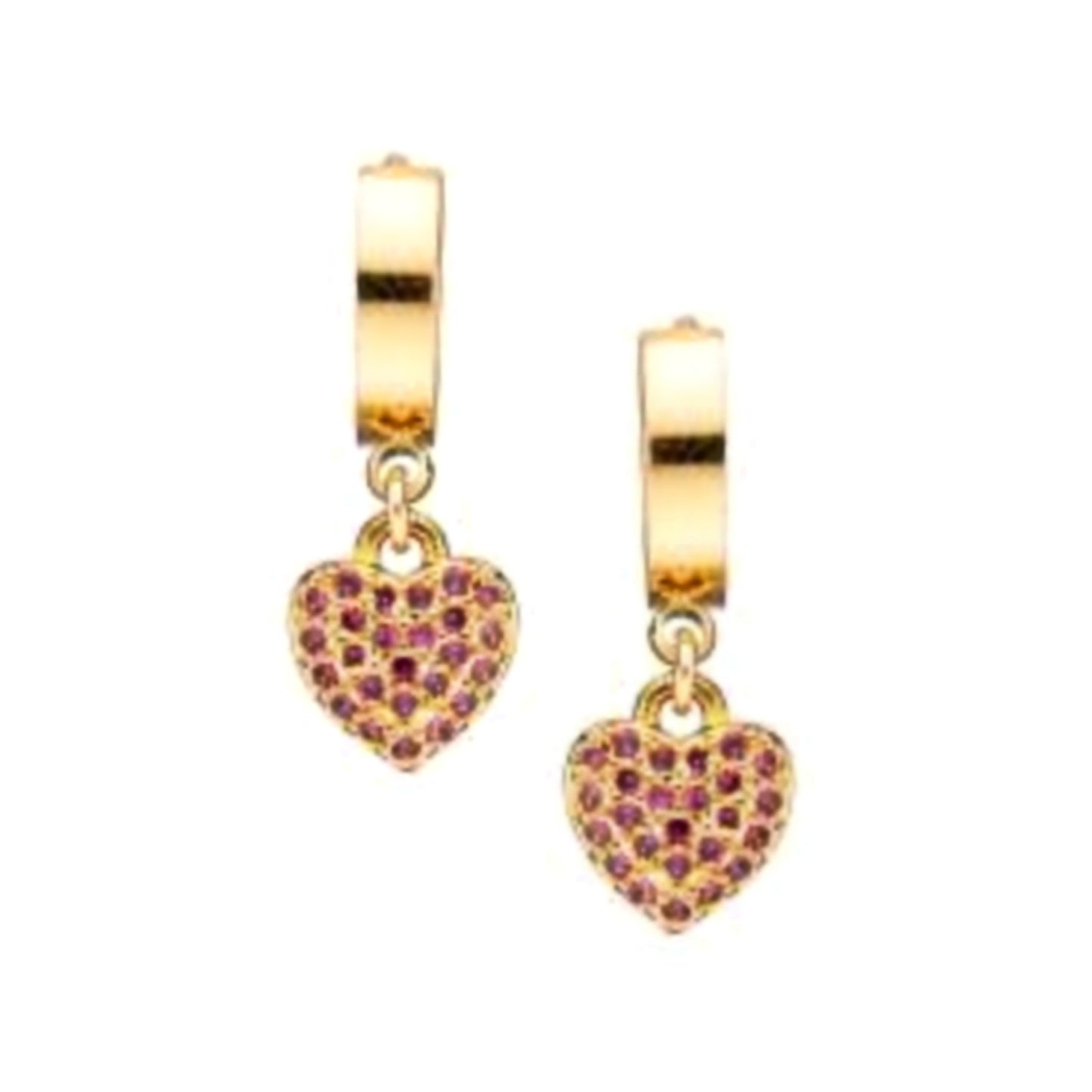 Surgical Steel Small CZ Heart Huggie Earring - HK Jewels