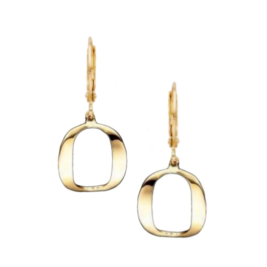 Surgical Steel Open Gold Oval Earring - HK Jewels