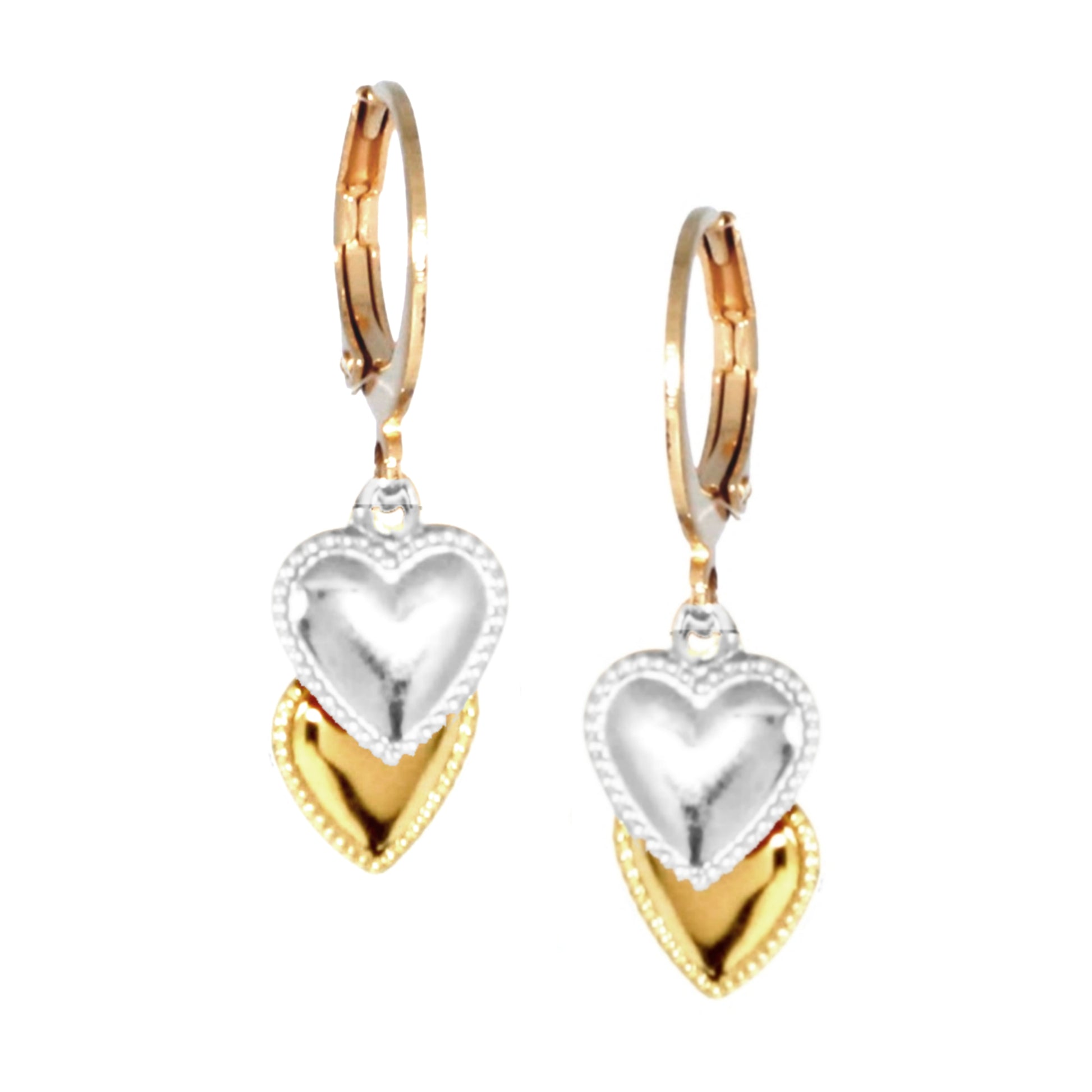 Surgical Steel Double Heart Earring - HK Jewels