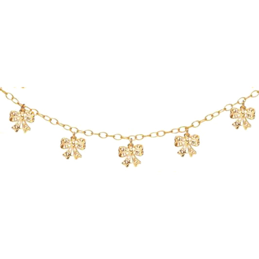 Gold Filled Bows Charm Children's Bracelet - HK Jewels