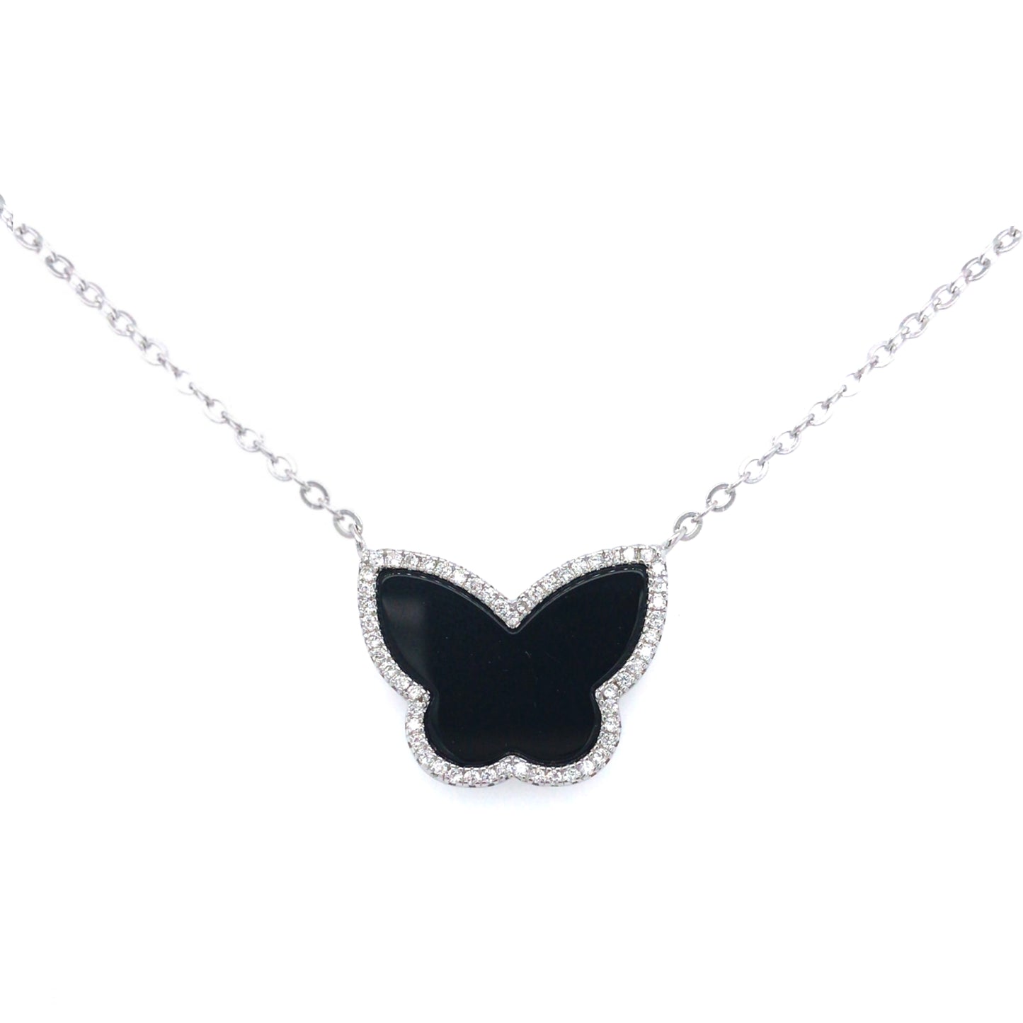 Sterling Silver Butterfly Necklace - HK Jewels