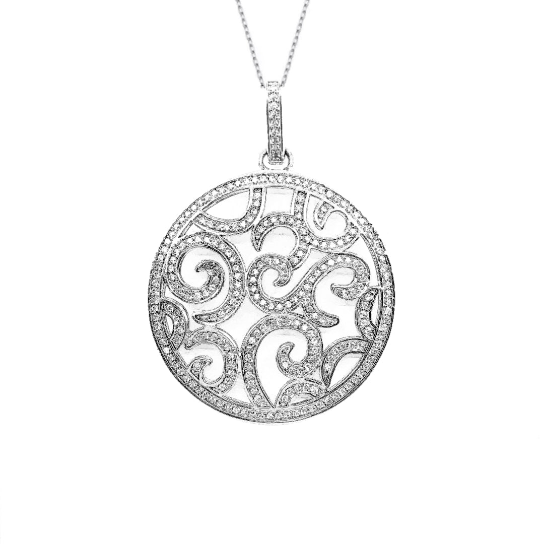 Sterling Silver Circle Pendant - HK Jewels