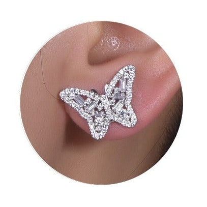 Sterling Silver Butterfly Studs - HK Jewels