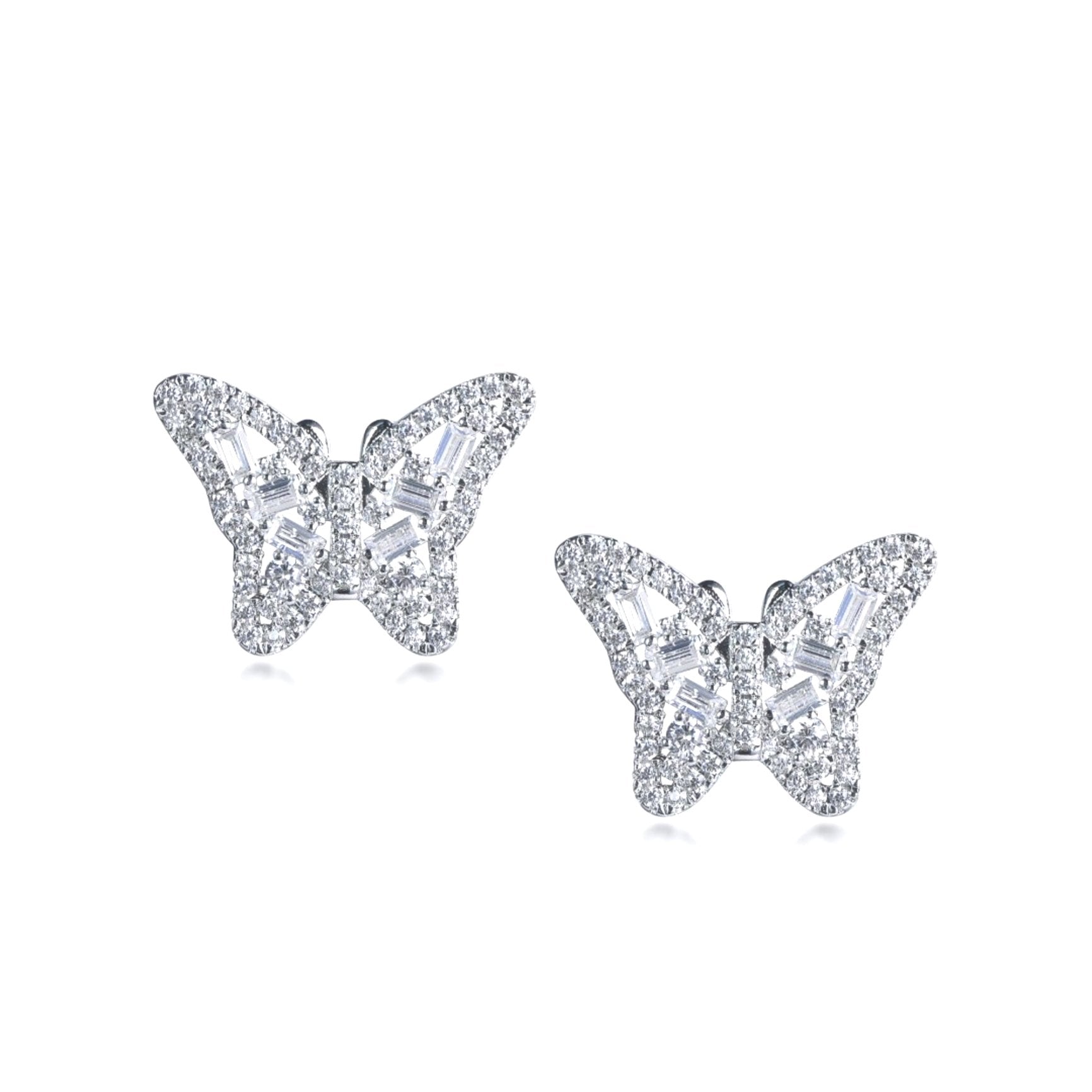 Sterling Silver Butterfly Studs - HK Jewels