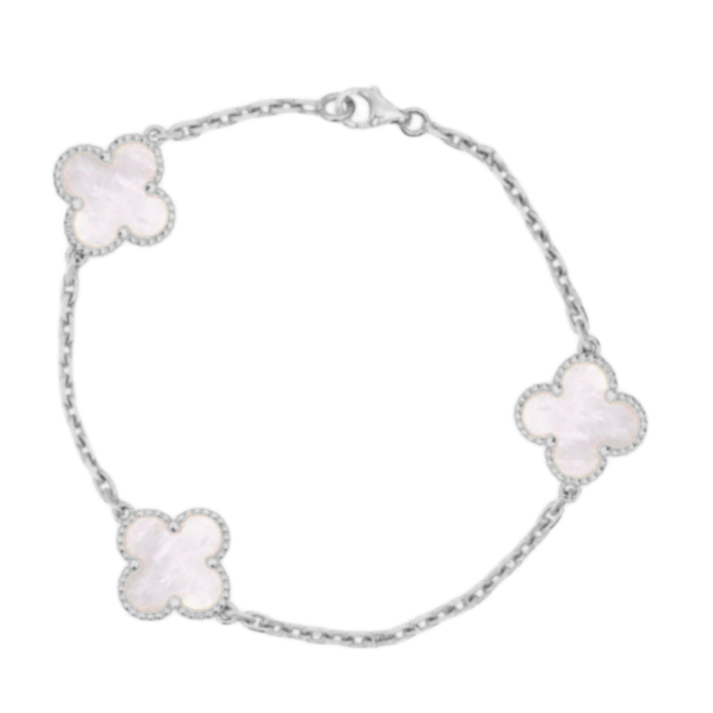 Sterling Silver Children's Small Three Clover Bracelet - HK Jewels