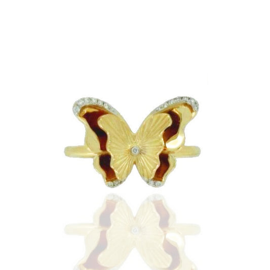 14K Gold Butterfly Ring - HK Jewels