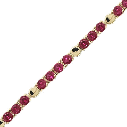 Sterling Silver Gold Plated Colored Stone Bracelet - HK Jewels