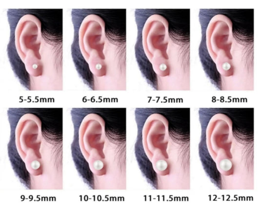 Freshwater Button Pearl Studs With Silver Posts and Earring Backs - HK Jewels