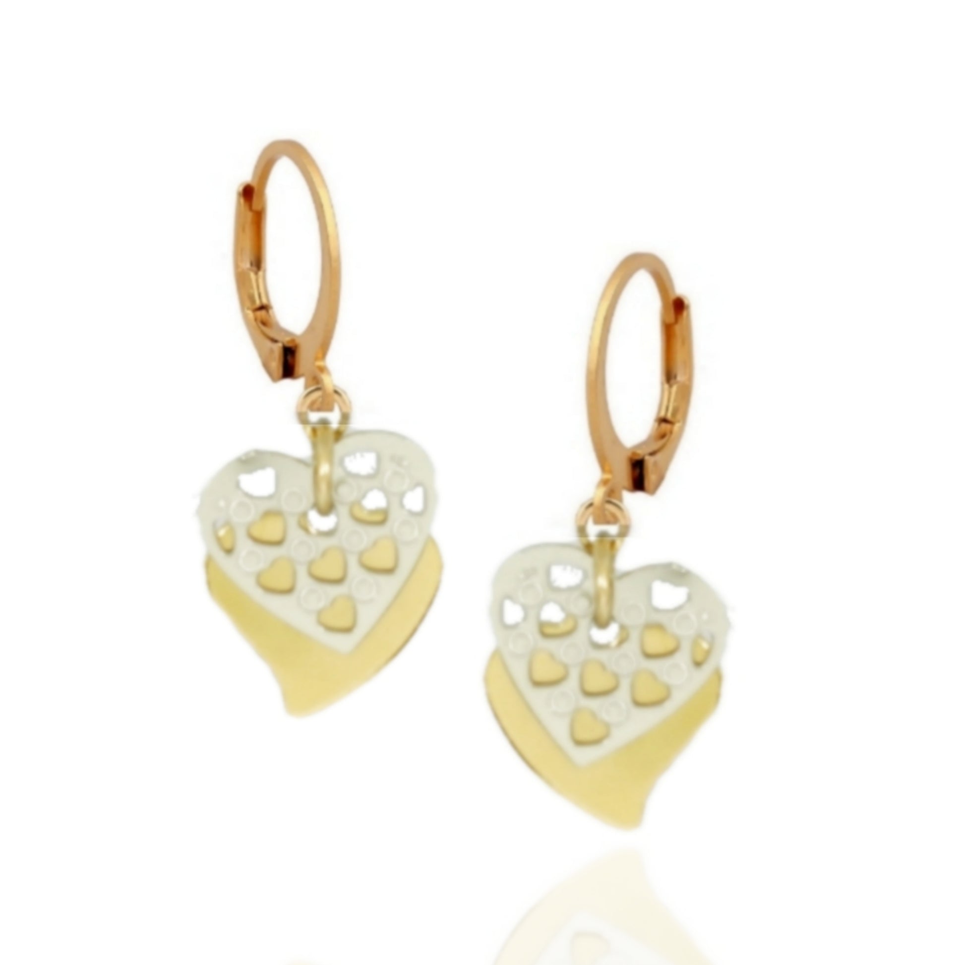 Surgical Steel Heart Hole Punched Earrings - HK Jewels