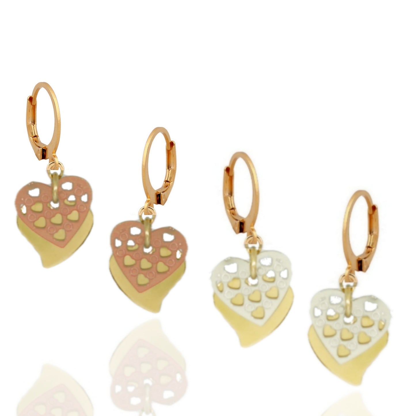Surgical Steel Heart Hole Punched Earrings - HK Jewels