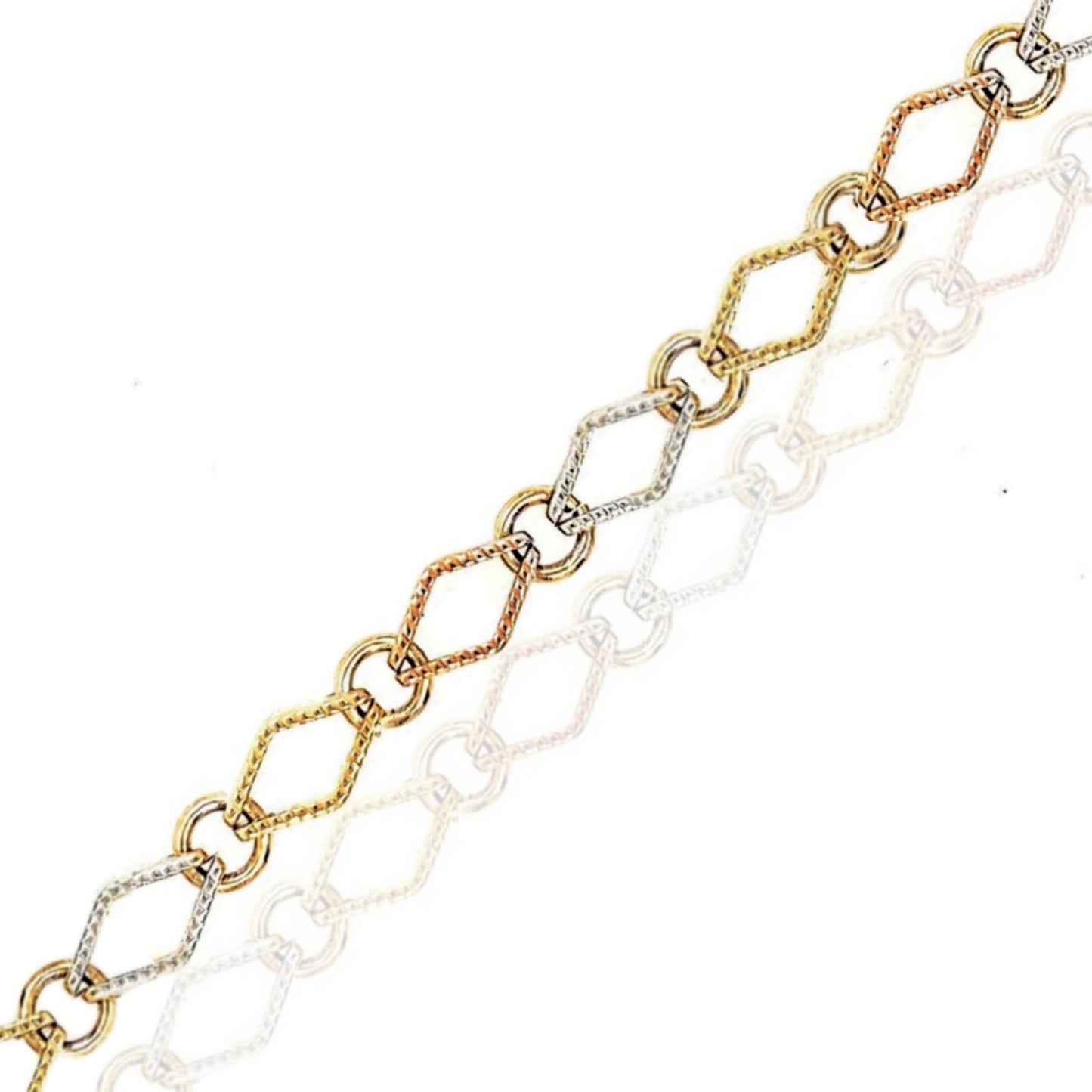 Diamond Shaped Tricolor Bracelet - HK Jewels