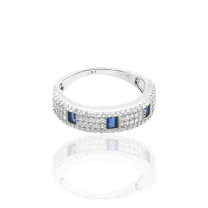 Sterling Silver Colored CZ Ring - HK Jewels