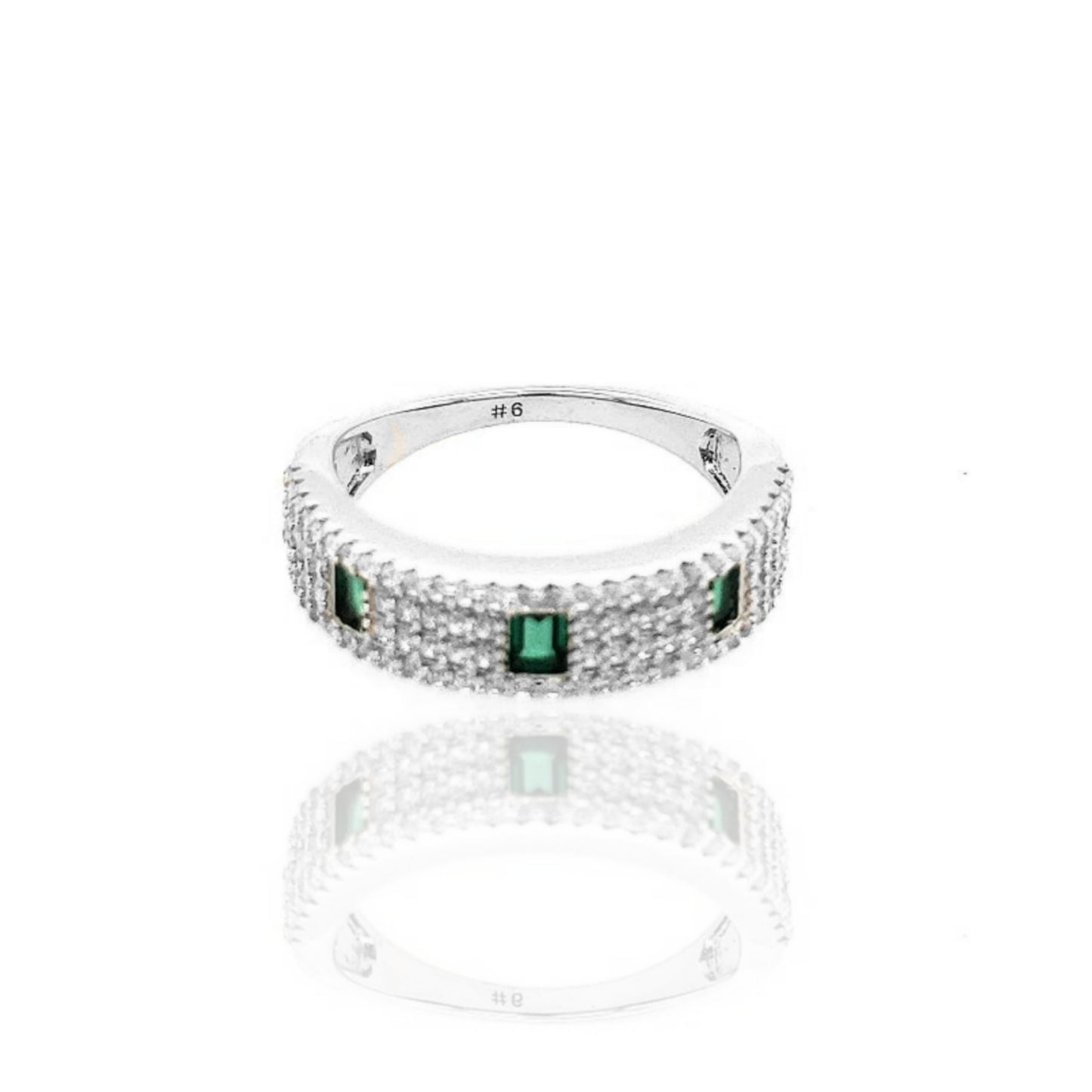 Sterling Silver Colored CZ Ring - HK Jewels