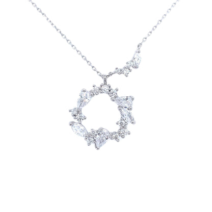 Sterling Silver And CZ Necklace - HK Jewels