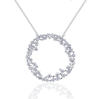 Sterling Silver CZ Sprinkled Necklace - HK Jewels