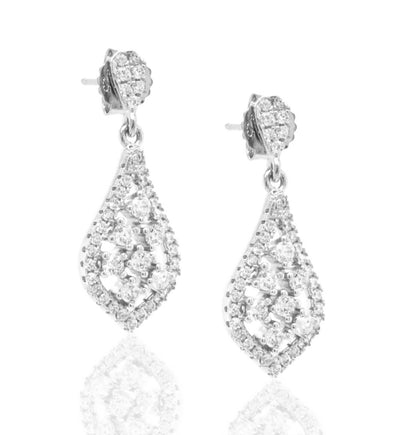 Sterling Silver Flame Earrings - HK Jewels