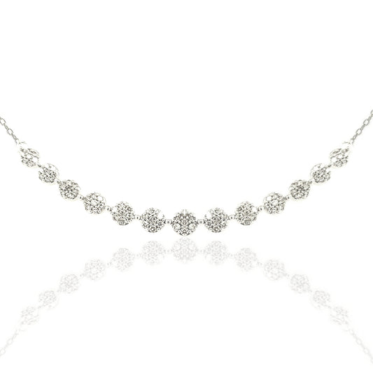 10K Diamond Circle Bar Necklace - HK Jewels