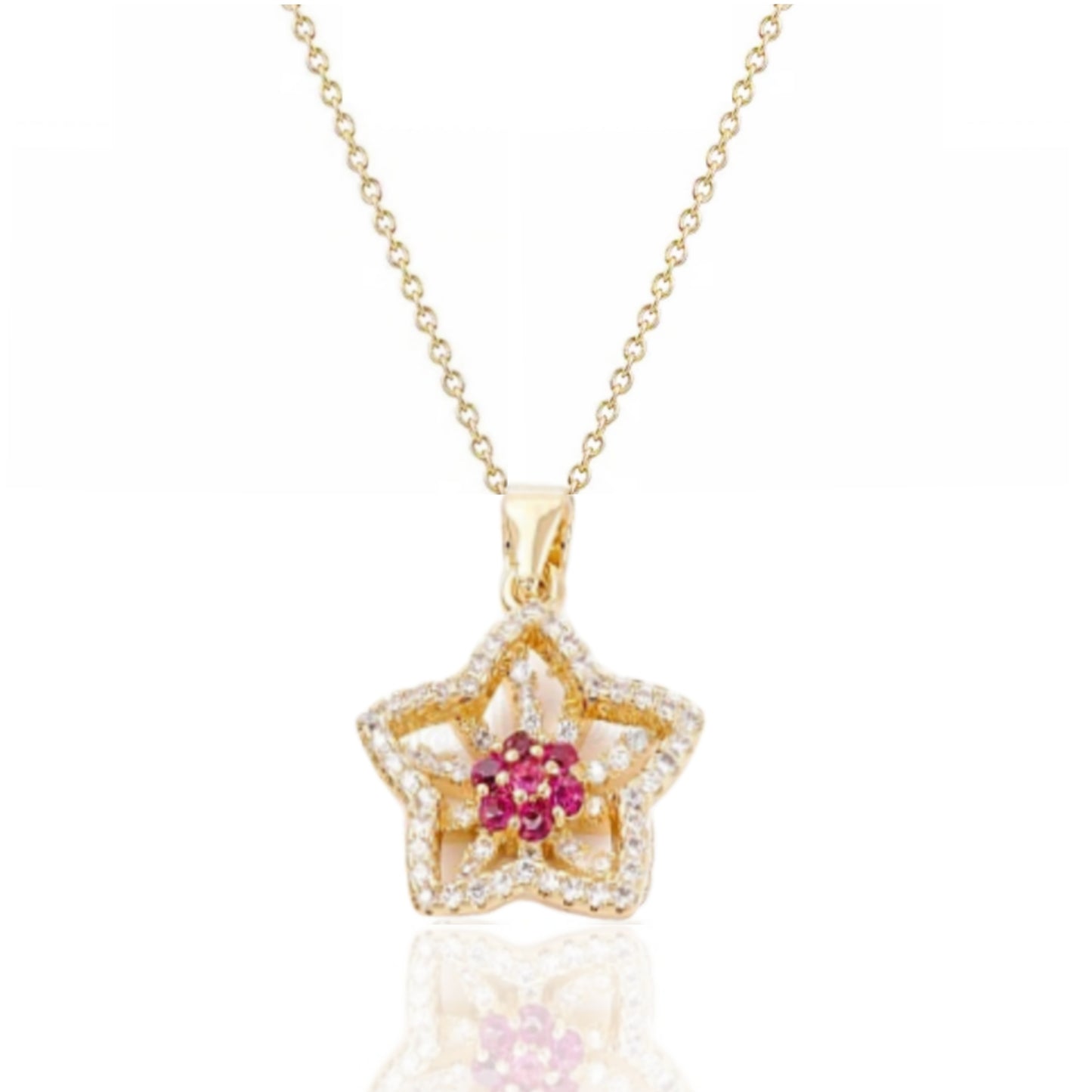 Colorful Center Flower Necklace - HK Jewels