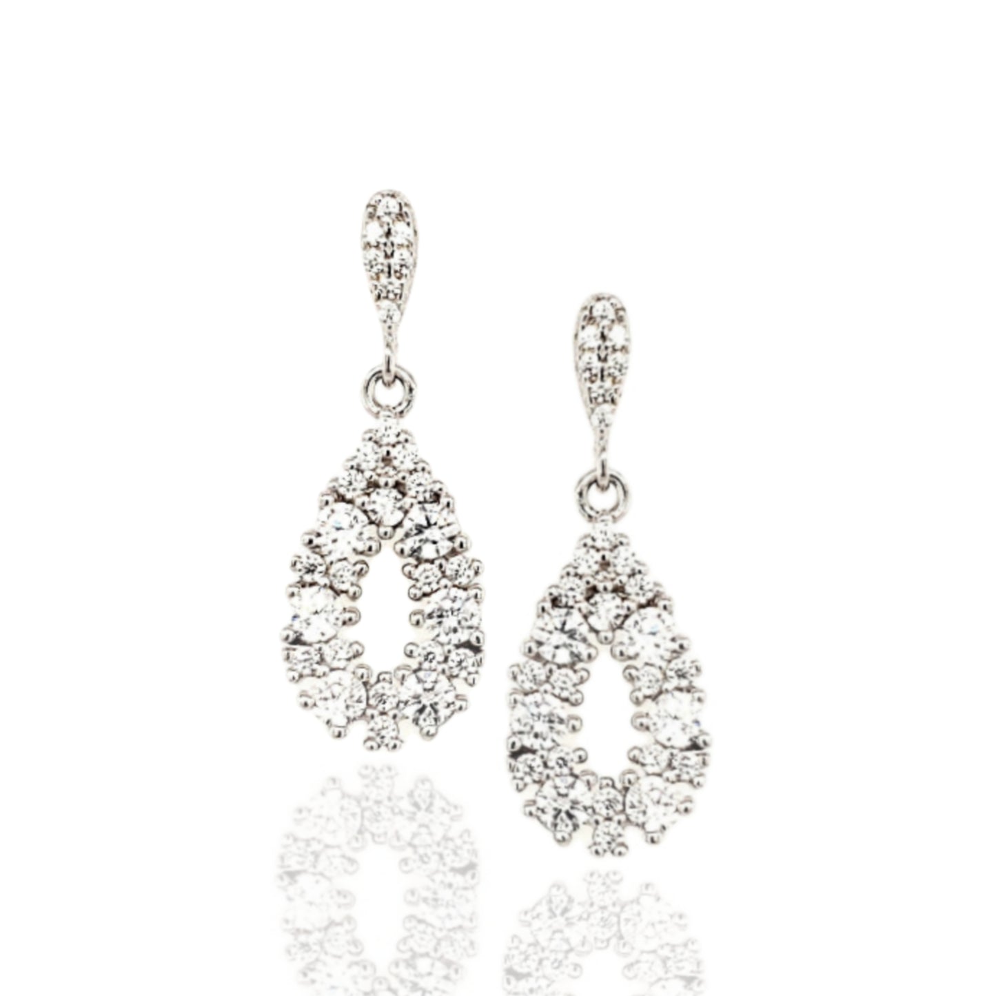 Sterling Silver Teardrop Earrings - HK Jewels