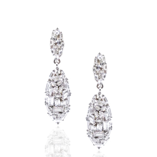 Sterling Silver Oval Earrings - HK Jewels