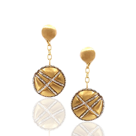 14K Gold Circle Earrings - HK Jewels