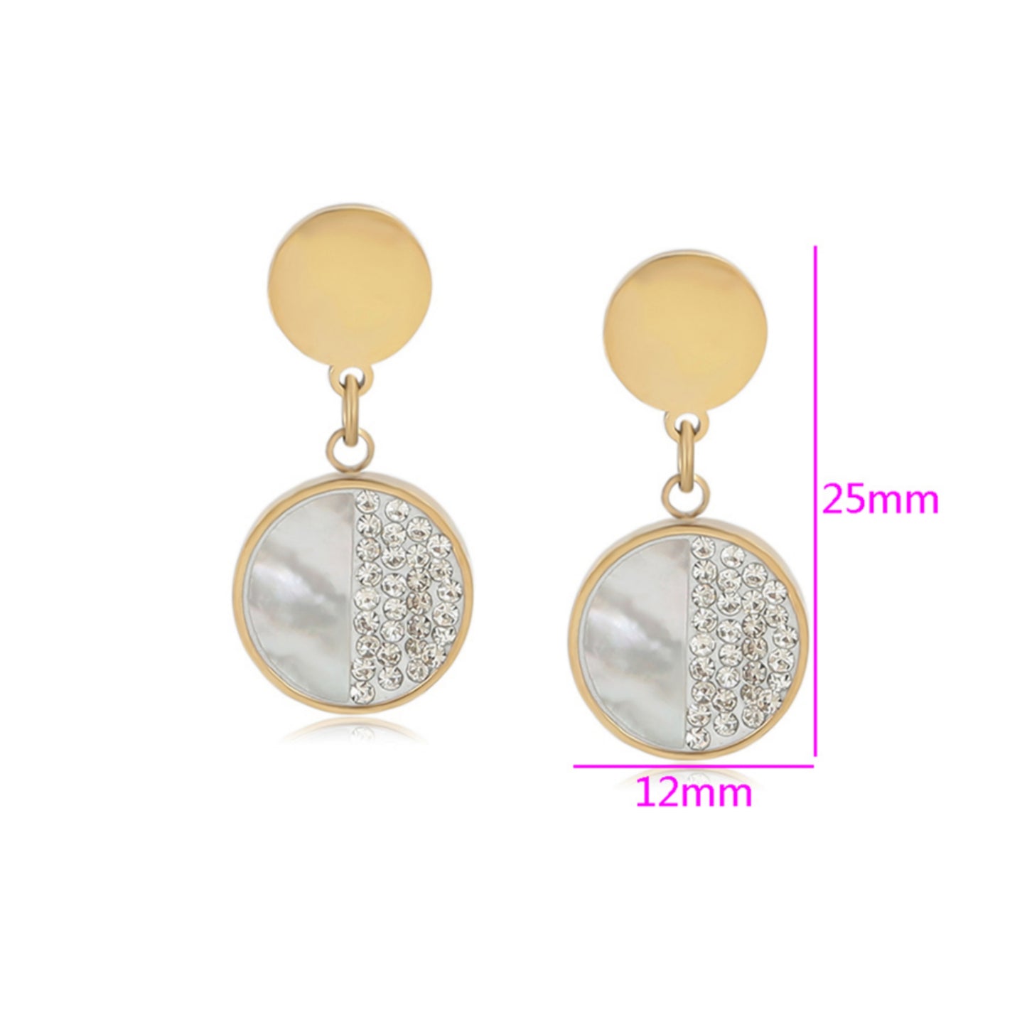 Surgical Steel Double Circle Post Earrings - HK Jewels