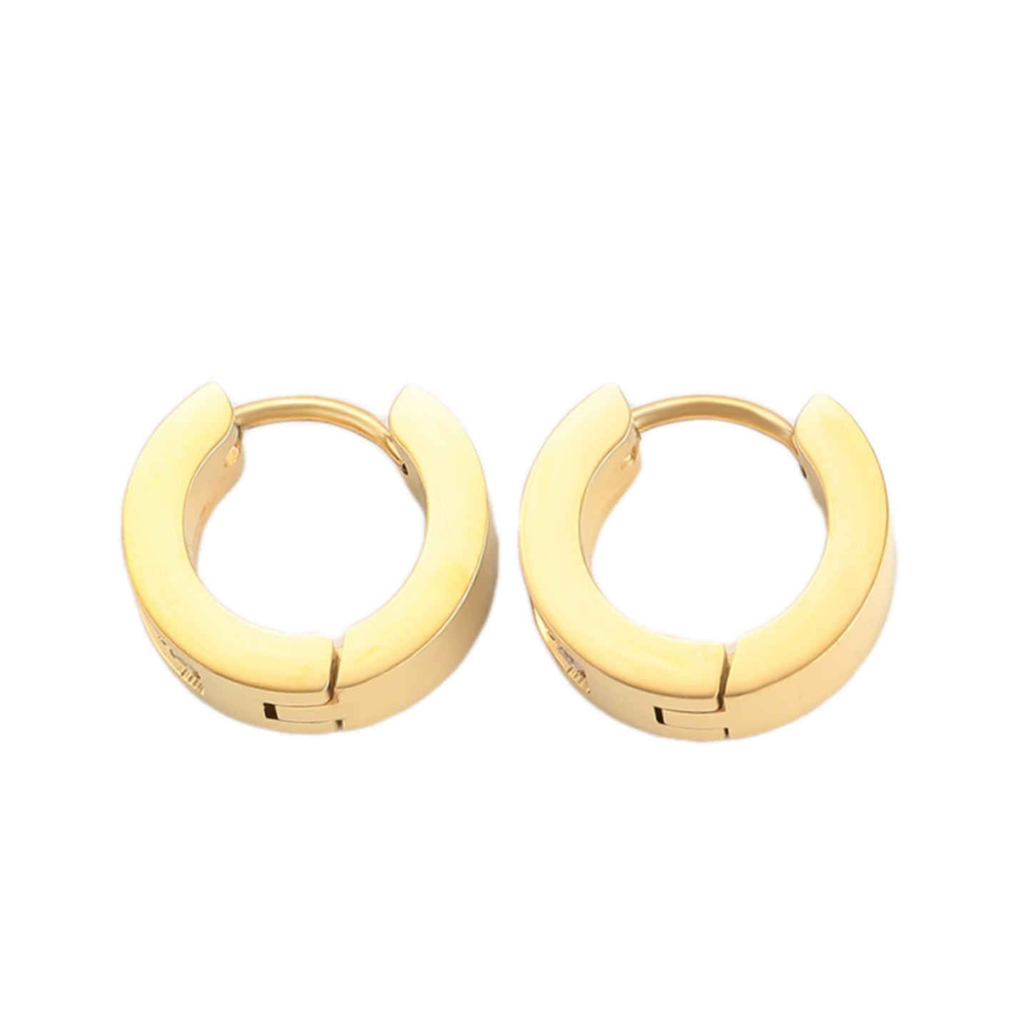 13mm x 4mm Surgical Steel CZ Hoop Earrings - HK Jewels