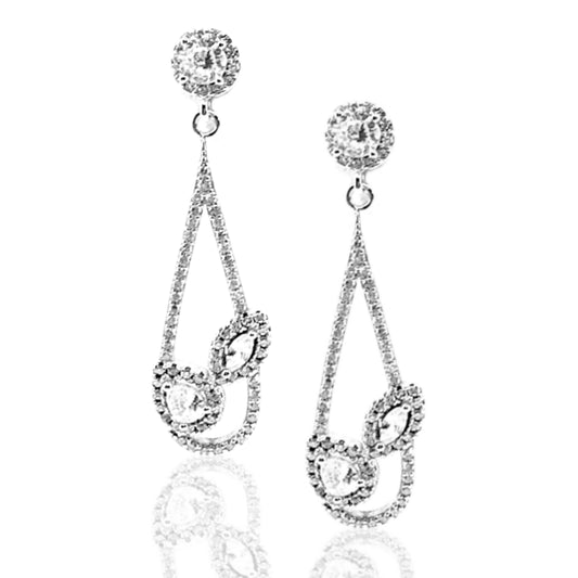 Sterling Silver Teardrop Earrings - HK Jewels