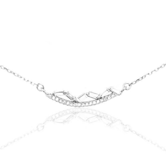 Sterling Silver Double Bar Necklace - HK Jewels
