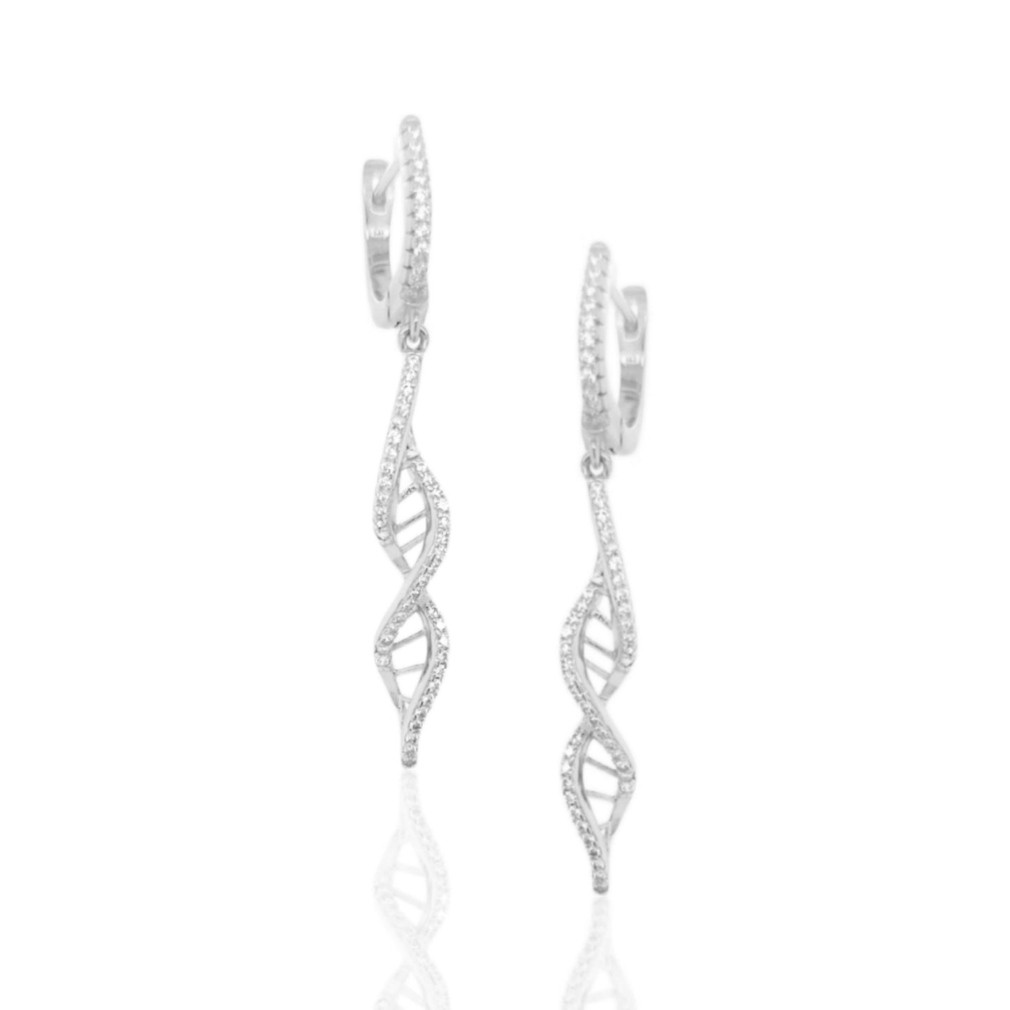 Sterling Silver Twist Earrings on English Lock - HK Jewels