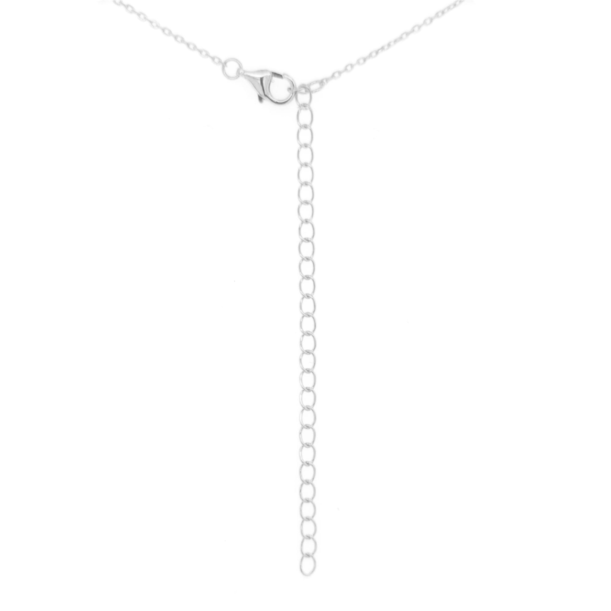 Sterling Silver 6 Micro Pave Circles Bar Necklace - HK Jewels