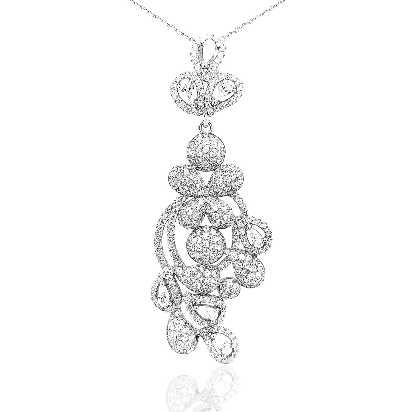 Sterling Silver Design MicroPavé Pendant - HK Jewels