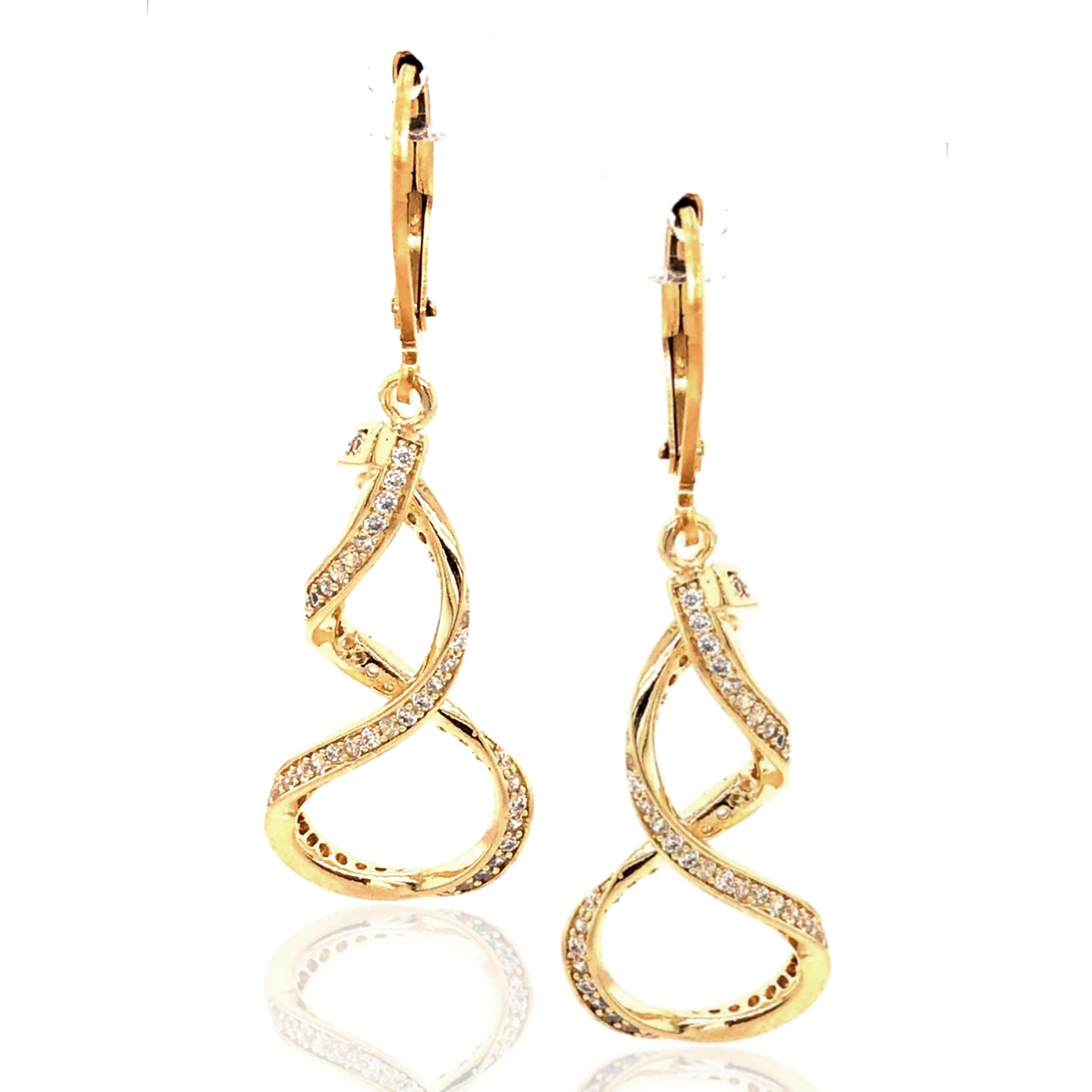 Surgical Steel Gold Plated Twisted Earrings - HK Jewels