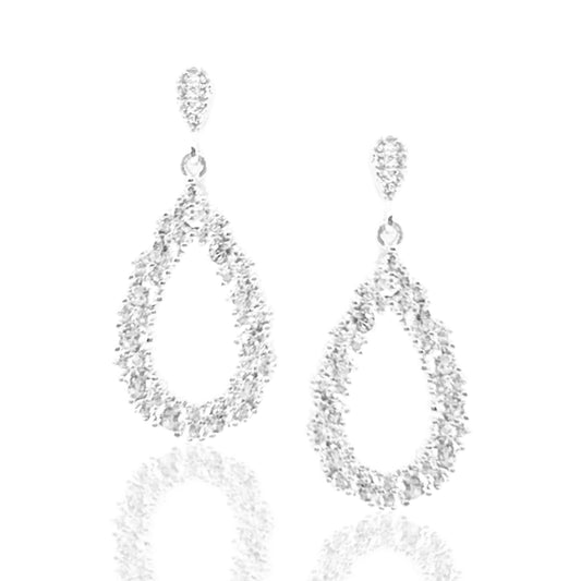 Sterling Silver Teardrop Earrings - HK Jewels