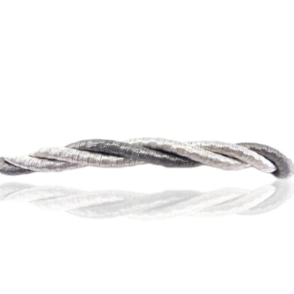Sterling Silver Italian Twisted Rope Bracelet - HK Jewels