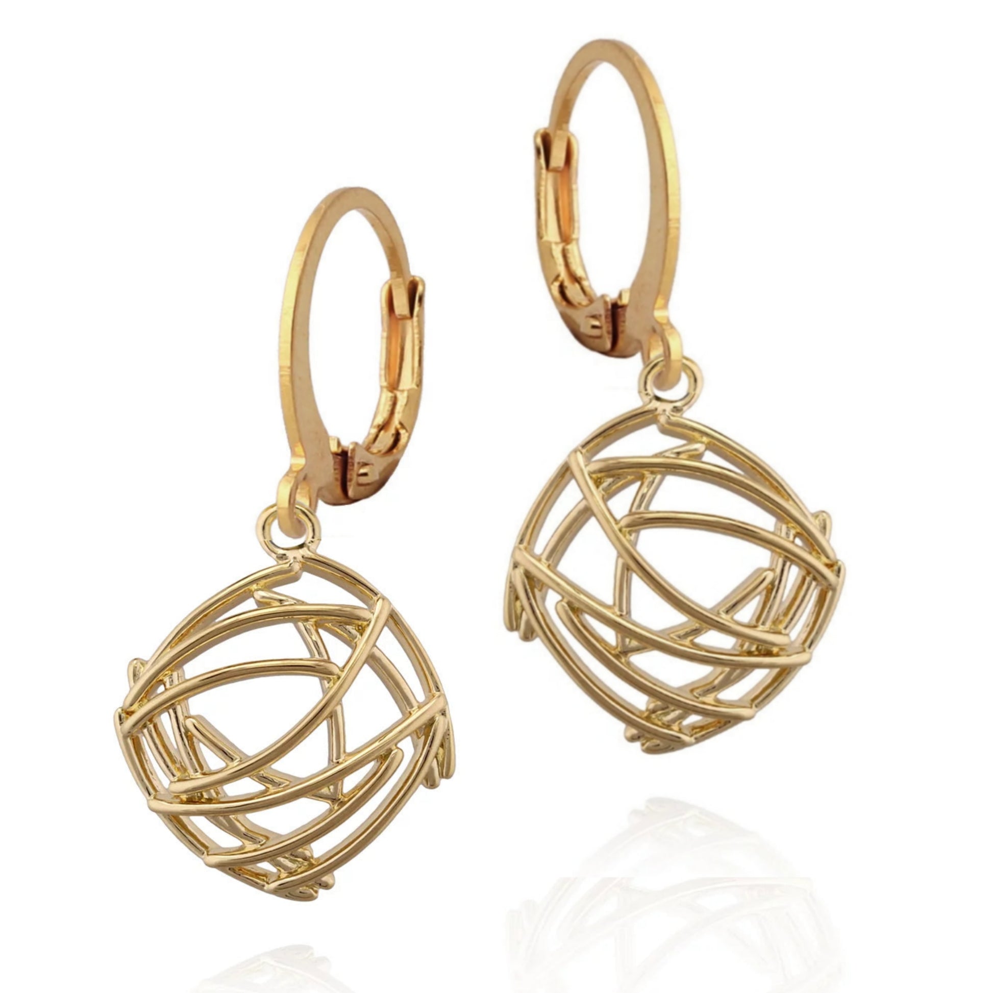 Surgical Steel Gold Plated Twigs Earring - HK Jewels