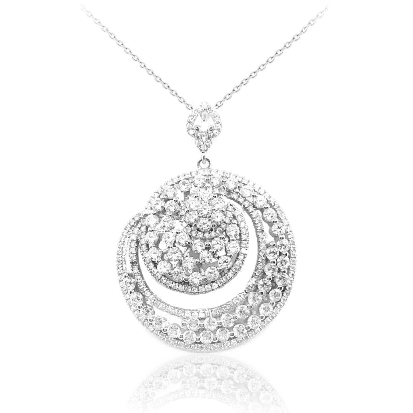 Sterling Silver Swirl Pendant - HK Jewels