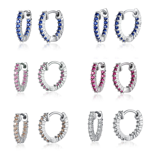 Surgical Steel Small CZ Huggies Earrings - HK Jewels