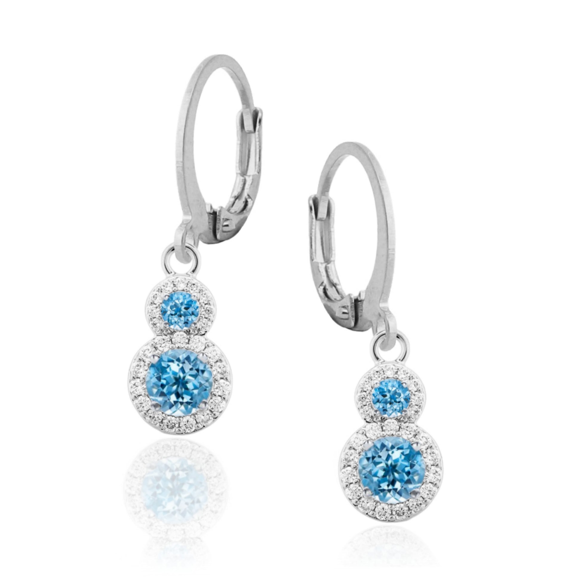 Surgical Steel Double Solitaire Stone Earring - HK Jewels