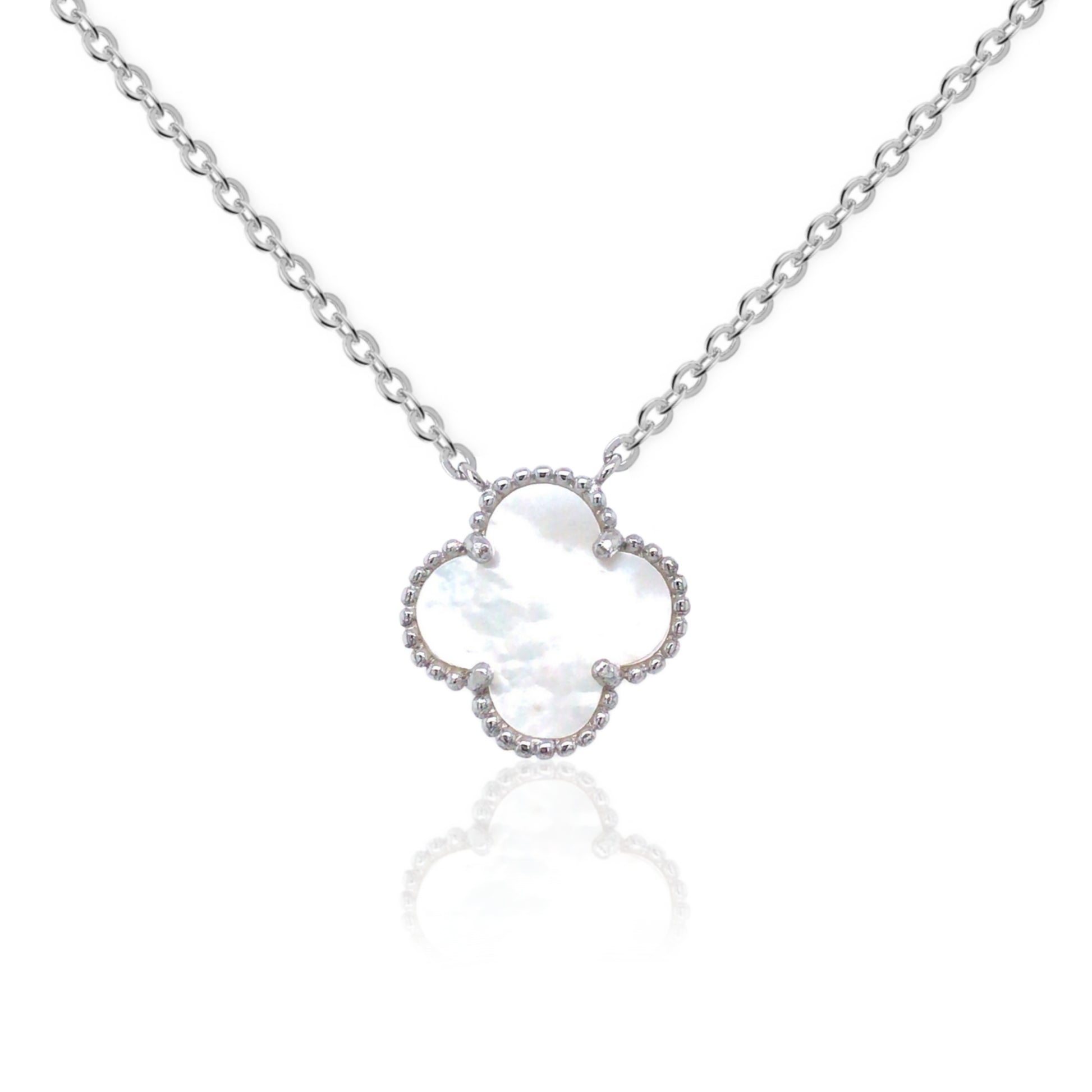 Sterling Silver Clover Necklace - HK Jewels